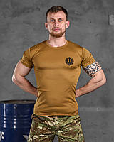 Тактическая футболка койот потоотводящая Вірний Назавжди, Военная футболка койот coolmax Military Wars