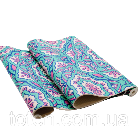 Килимок для фітнесу та йоги PVC 6mm з малюнком GPVC-6D2 топ, фото 1