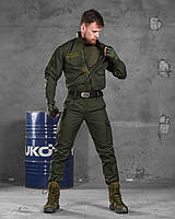 Уставной тактический костюм олива Нац. Гвардия Украины, Тактический костюм 3 в 1 олива Military Wars