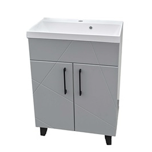 Тумба Велла Д2 сірий попіл Умивальник IDEA 50 см Комплект