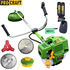 Бензокоса ProCraft T4350 (3 ножі + 1 котушка з волосінню)