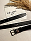 Ремінь жіночий шкіряний Celine ширина 30 мм. чорний 931546, фото 6