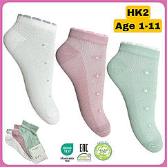 Шкарпетки бавовняні 3-4 роки для дівчаток ТМ Belino сітка (6 шт/уп)