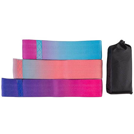 Набір еластичних стрічок для фітнесу в чохлі, фото 2