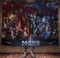 Плед с 3D принтом на тему- Счастливого пути, плед путешественника Mass Effect