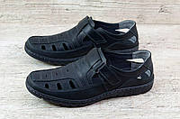 Мужская летняя обувь черного цвета. Стильные мокасины на лето для парней.