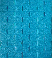 Самоклеющаяся декоративная 3D панель кирпич синее небо 700x770x5 мм