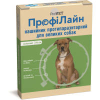 Ошейник для животных ProVET против блох и клещей для собак больших пород 70 см зеленый (4823082410231)