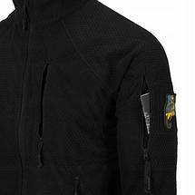 Флісова кофта тактична Helikon-Tex Alpha Tactical Jacket Black BL-ALT-FG-01-B06 куртка на блискавці чорна, фото 6