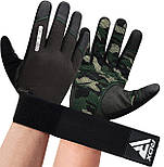 Рукавички для фітнесу RDX T2 Touch Screen Friendly Full Fingerf Army Green M, фото 6