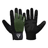 Рукавички для фітнесу RDX W1 Full Finger Army Green L, фото 6
