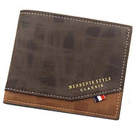 Мужской винтажный кошелек портмоне Коричневый Menbense Style Classic