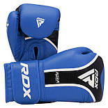 Боксерські рукавиці RDX AURA PLUS T-17 Blue/Black 16 унцій (капа в комплекті), фото 3