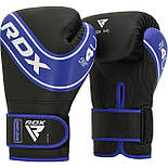Боксерські рукавиці RDX 4B Robo Kids Blue/Black 6 унцій (капа в комплекті), фото 3