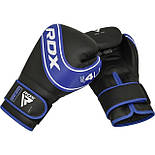 Боксерські рукавиці RDX 4B Robo Kids Blue/Black 6 унцій (капа в комплекті), фото 4