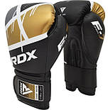 Боксерські рукавиці RDX F7 Ego Black Golden 10 унцій (капа в комплекті), фото 3