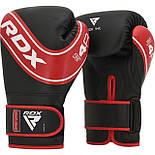 Боксерські рукавиці RDX 4B Robo Kids Red/Black 6 унцій (капа в комплекті), фото 3