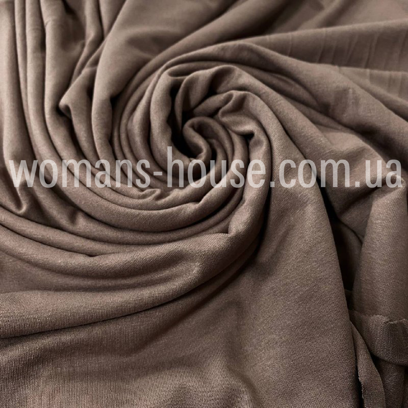 Трикотаж Віскоза стрейч однотон 180 см Туреччина 180 г/м2 Кава з молоком, фото 1