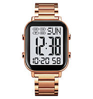 Skmei 2259 чоловічий наручний годинник рожевий золото/білий