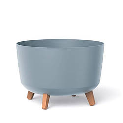 Горщик для квітів пластиковий Prosperplast Грація миска 35*25см 14л сірий DGRL350-443U