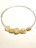 Чокер металева струна з натуральним камінням цитрин - Безрозмірний