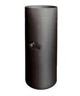 Труба дымоходная Darco 1 м диам 150 с конденсационным переходом, шибером, ревизией, антрацит, 2 мм.