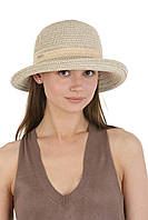 Шляпа летняя женская бежевая мягкая с небольшими полями