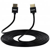 Кабель мультимедийный HDMI to HDMI 3.0m 2.0 Slim black 2E 2EW-1119-3m ZXC