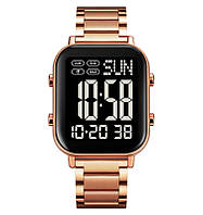 Skmei 2259 чоловічий наручний годинник рожевий золото/чорний