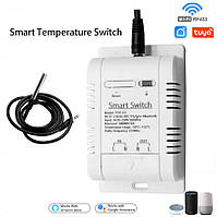 Wi-fi RF реле з датчиком температури DS18B20 16A 3000Вт Tuya SmartLife