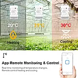 Wi-fi RF реле з датчиком температури DS18B20 16A 3000Вт Tuya SmartLife, фото 5