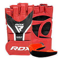 Рукавиці для ММА RDX AURA PLUS T-17 Red/Black L (капа у комплекті) GGR-T17RB-L+ SP