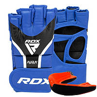 Рукавиці для ММА RDX AURA PLUS T-17 Blue/Black M (капа у комплекті) GGR-T17UB-M+ SP