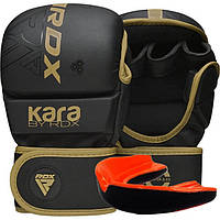 Рукавиці для ММА RDX F6 KARA Matte Golden Plus L/XL (капа у комплекті) GSR-F6MGL-L/XL+ SP