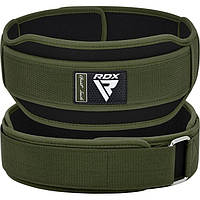 Пояс для важкої атлетики RDX RX5 Double Belt неопреновий Army Green L WBD-RX5AG-L SP