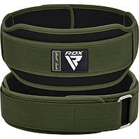 Пояс для важкої атлетики RDX RX5 Double Belt неопреновий Army Green S WBD-RX5AG-S SP