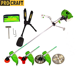 Бензокоса ProCraft T4200 (3 ножі+1 котушка з ліскою, ремінь рюкзак)