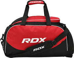 Спортивна сумка RDX R1 Duffel Bag рюкзак для тренажерного залу та повсякденного використання чорна червона