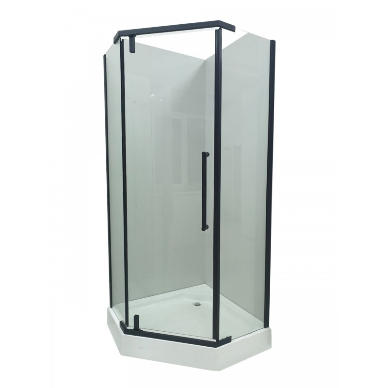 Душова кабіна Veronis KN-8-16 BLACK 100х100х190 без піддона