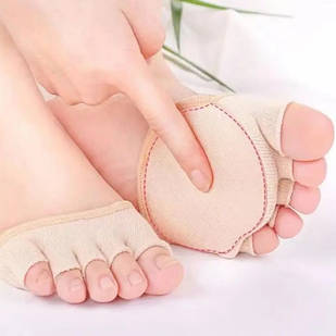 Жіночі напів шкарпетки Five-Finger Invisible Socks До PAIN PATCH Бежеві