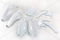 Комплект пластиков UFO HONDA CRF 250R '11-'13, CRF 450R '11-'12, цвет белый (HO114E041)