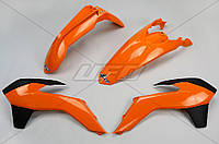 Комплект пластиков UFO KTM EXC '14-'16,, цвет оранжевый/черный (KT516E999)