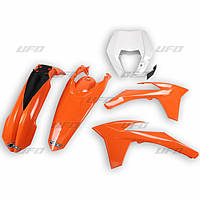 Комплект пластиков UFO KTM EXC/EXCF '12-'13, цвет оранжевый/белый (KT521E999)