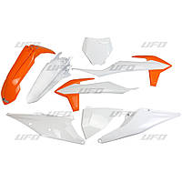 Комплект пластиков UFO KTM SX 125/150/250 '19-'22, SXF (SX-F) 250/350/450 '19-'22, цвет оранжевый/белый