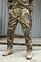 Тактические штаны мультикам камуфляжные с наколенниками летние весенние , Военные брюки мультикам армейс bmbl