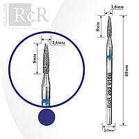 Фреза для манікюру алмазна RcR 263 016B  "Полум'я" синя