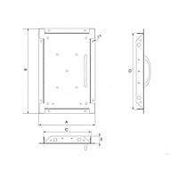 Универсальный люк под кафель металлический, Europlast MDU2535 (250x350mm)