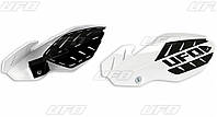 Защиты рук UFO FLAME KTM SX 125 '14-'15, EXC 125 '14-'16, цвет белый/черный (с креплениями)