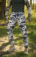 Летние пиксельные штаны темно-зеленые мужские военные , Армейские брюки пиксельные тактические на лето bmbl