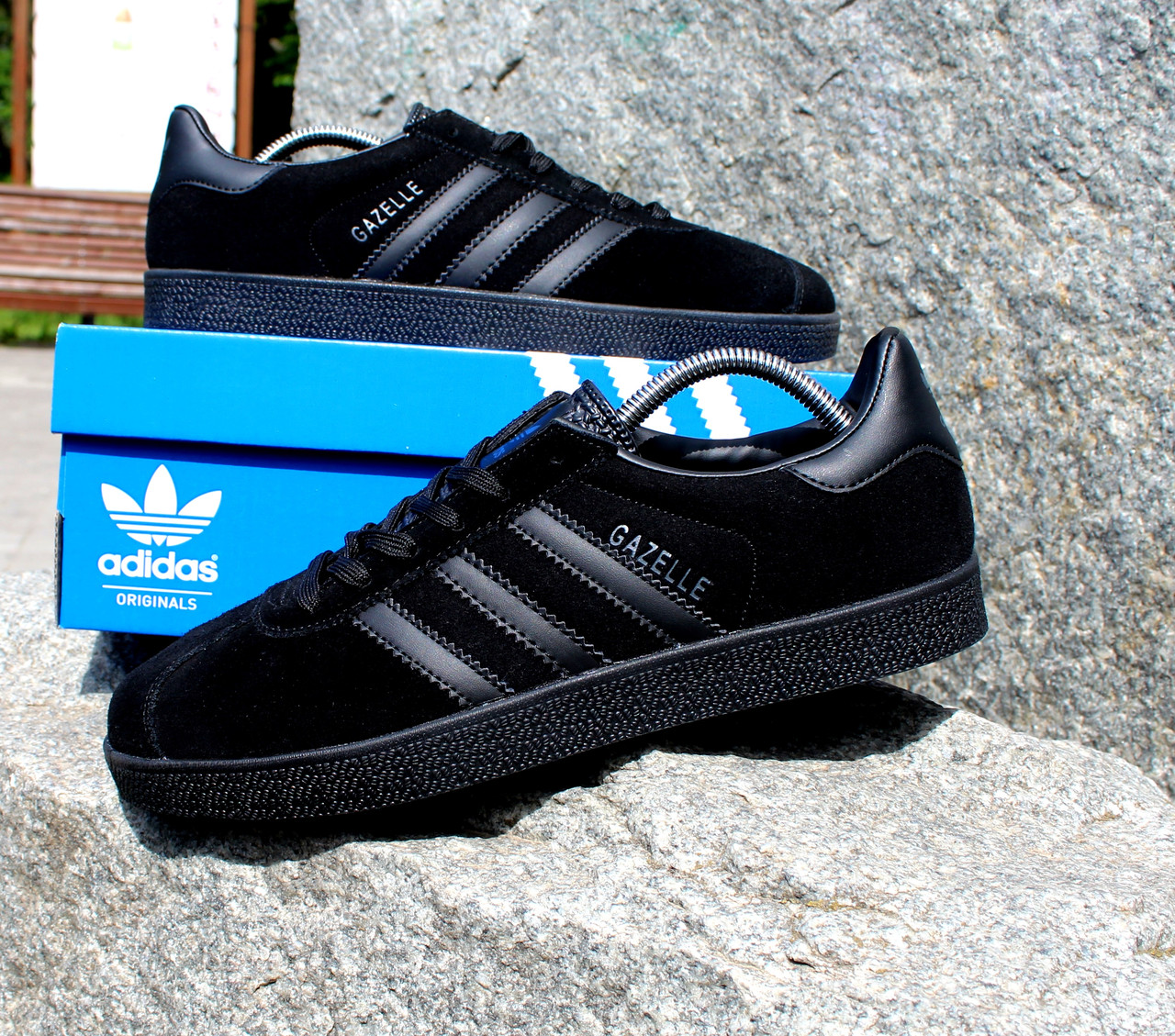 Чоловічі Кросівки кеди Adidas Gazelle чорні